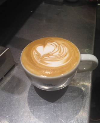 Latte art by the Daily Grind Piccadilly