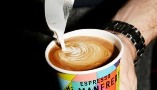 Espresso di Manfredi coffee cup with coffee, 2014 ARIA Nominations, The Pavilon, Photo Credit- Chloe Paul